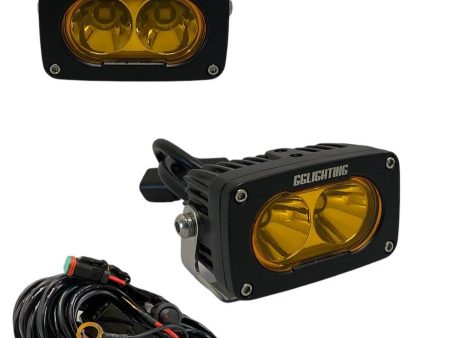 GP10 Offroad LED Pod Bundle Amber With Free Wiring Harness For Cheap