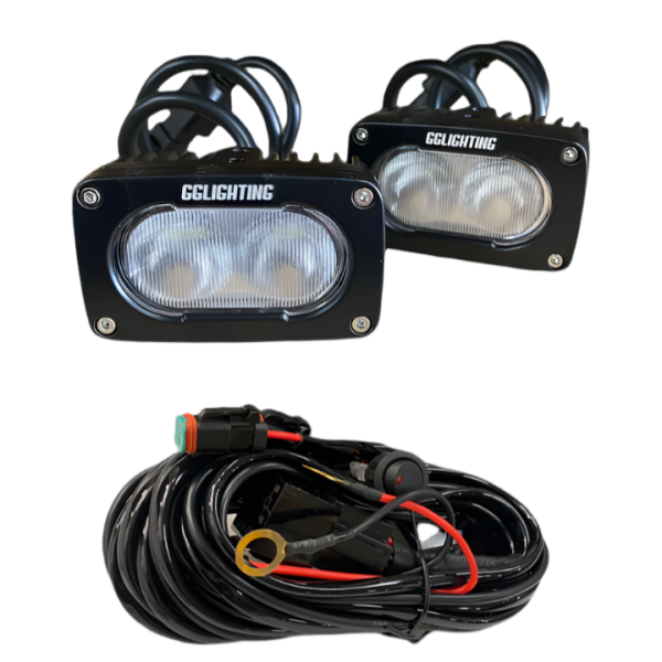 GP10 Offroad LED Pod Bundle White With Free Wiring Harness Online now