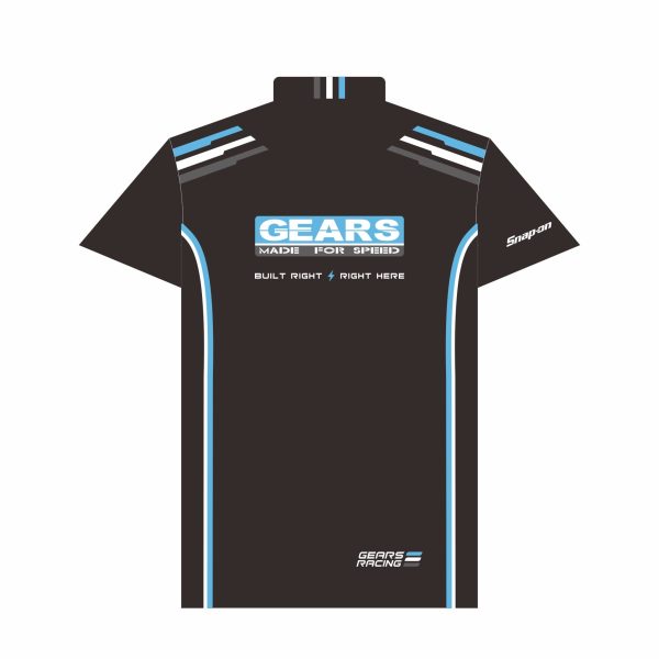 2023 Gears Racing Design Classico Black Fast Drying Polo Shirt GRD-2310-PO-CK Fashion