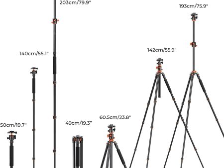 K&F Concept 74 inch Camera Tripod on Sale