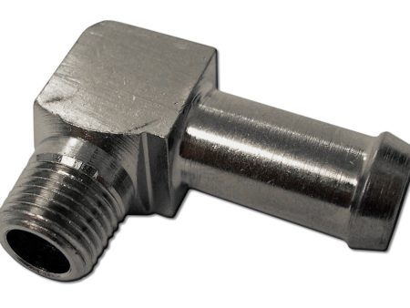 Adapter Fitting NPT1 8in male to 3 8in Push-on barb - 90º elbow For Sale