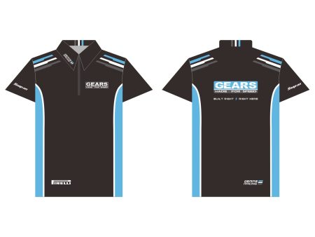 2023 Gears Racing Design Classico Blue Fast Drying Polo Shirt GRD-2310-PO-CB Fashion