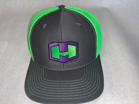 Hess Motorsports Mesh Snap Back Trucker Hat with HM Symbol For Sale