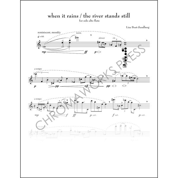 When It Rains   The River Stands Still (Alto Flute) Discount