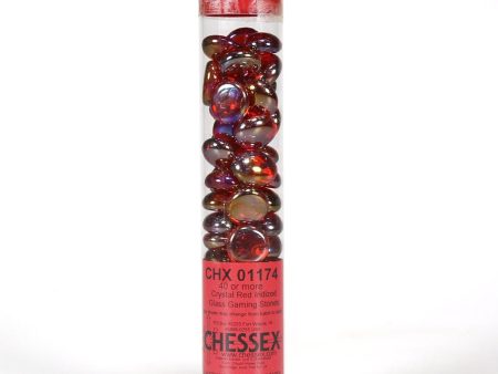 Chessex: Glass Stones - Crystal Red Cheap