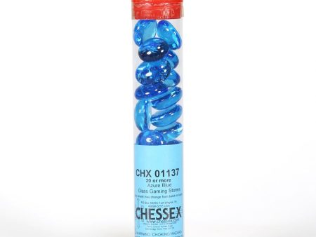 Chessex: Glass Stones - Azure Blue Cheap