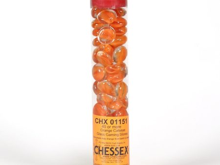 Chessex: Glass Stones - Orange Casteye Discount