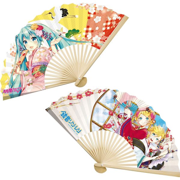 Hatsune Miku: Vocaloid Hatsune Miku and Kagamine Twins Kimono Fan For Sale