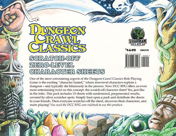 Dungeon Crawl Classics: RPG - Scratch-Off Character Sheets Discount