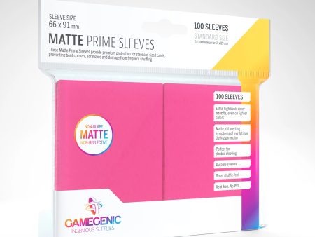 Gamegenic: Matte Prime Sleeves - Pink (100ct.) on Sale