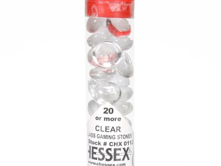 Chessex: Glass Stones - Clear on Sale