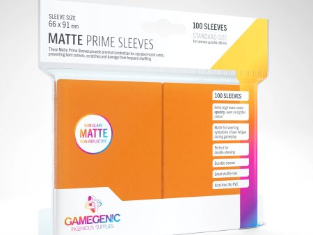 Gamegenic: Matte Prime Sleeves - Orange (100ct.) For Sale