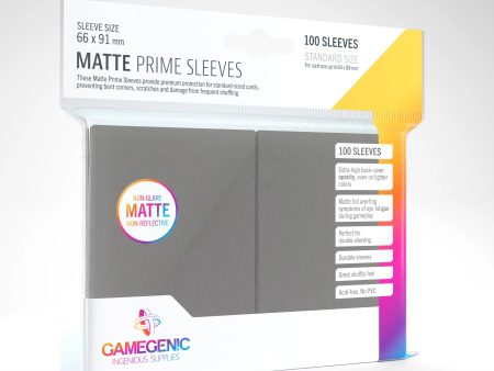 Gamegenic: Matte Prime Sleeves - Gray (100ct.) Hot on Sale