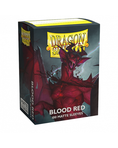 Dragon Shield: Standard Sleeves - Matte Blood Red (100ct.) For Sale