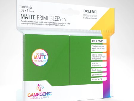 Gamegenic: Matte Prime Sleeves - Green (100ct.) Online now