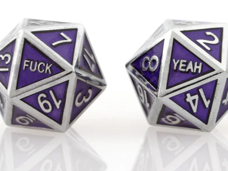 Forged: D20 - Fuck Yeah Metal Set (Silver Purple) Sale