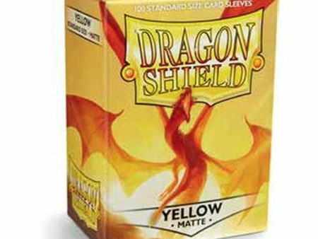 Dragon Shield: Standard Sleeves - Matte Yellow (100ct.) Online now