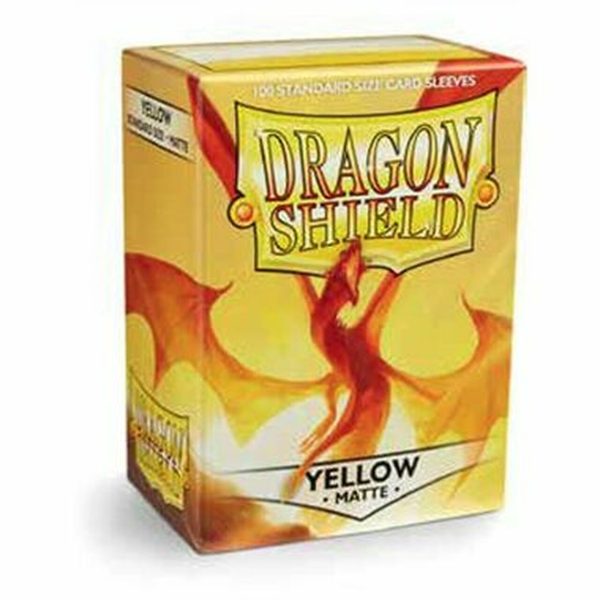 Dragon Shield: Standard Sleeves - Matte Yellow (100ct.) Online now