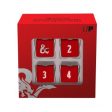 D&D: Heavy Metal D6 Dice Set - Red and White Sale