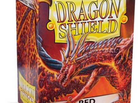 Dragon Shield: Standard Sleeves - Matte Red (100ct.) Sale