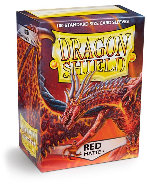 Dragon Shield: Standard Sleeves - Matte Red (100ct.) Sale