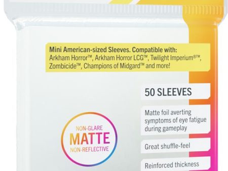 Gamegenic: Matte Sleeves - Mini American (50ct.) For Sale