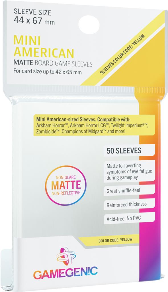 Gamegenic: Matte Sleeves - Mini American (50ct.) For Sale