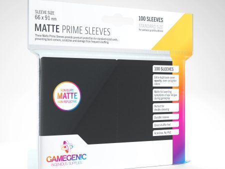 Gamegenic: Matte Prime Sleeves - Black (100ct.) on Sale