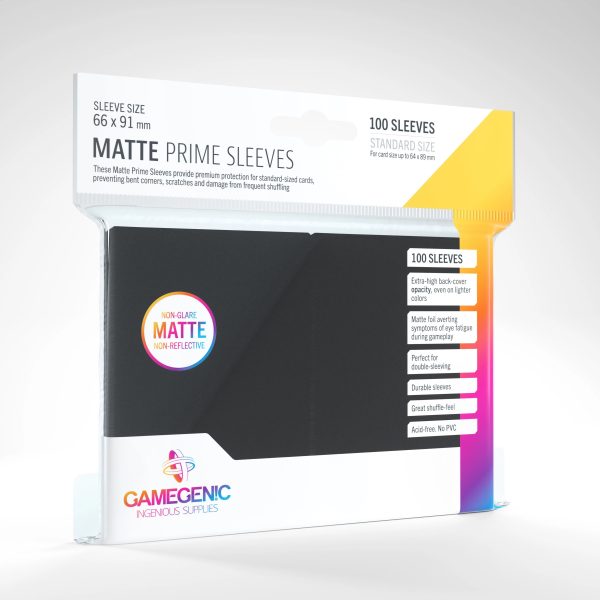 Gamegenic: Matte Prime Sleeves - Black (100ct.) on Sale