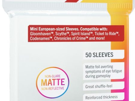 Gamegenic: Matte Sleeves - Mini European (50ct.) For Sale