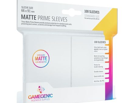 Gamegenic: Matte Prime Sleeves - White (100ct.) Hot on Sale