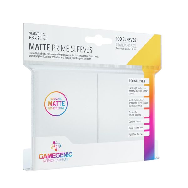 Gamegenic: Matte Prime Sleeves - White (100ct.) Hot on Sale