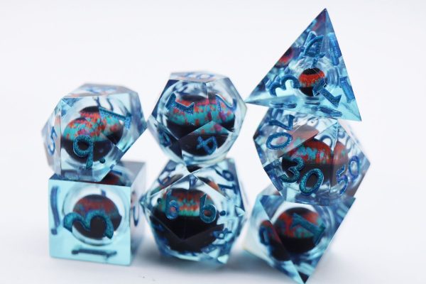 Foam Brain Games: RPG Dice Set - Teal Cyclops (Sharp Edge) Hot on Sale