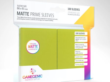 Gamegenic: Matte Prime Sleeves - Lime (100ct.) on Sale